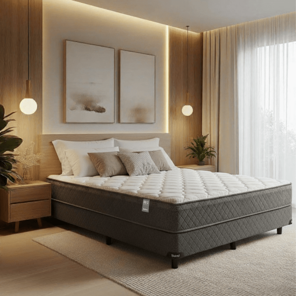 Redactame texto alternativo, titulo, leyenda y descripcion para el colchon y sommiers belspring 1