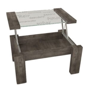 Mesa de Centro Elevable Doppia con vidrio