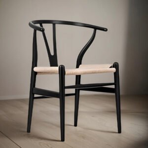 Silla Wishbone Black Wood