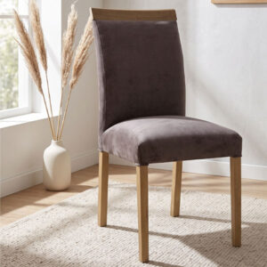 Silla 191 de comedor tapizada con patas de madera maciza diseño minimalista moderno
