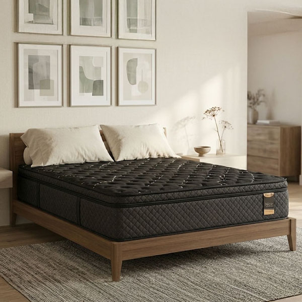 Colchón NICE Línea Exclusive Elegante con resortes Pocket y Super Pillow Top