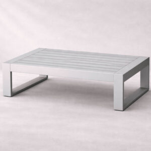 Mesa Nova de exterior e interior en aluminio anodizado resistente
