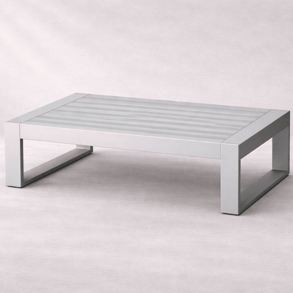 Mesa Nova de exterior e interior en aluminio anodizado resistente